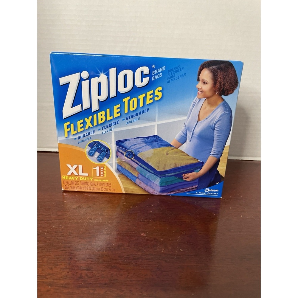 Ziploc Flexible Totes XL Storage Bag Heavy Duty Stackable Organizer 1 Count